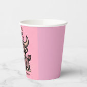 ピンクタンハイランドカウガールベビーシャワー 紙コップ (左)