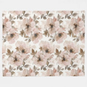 ピンクタンフローラウェスタンフローラ フリースブランケット (正面(横))