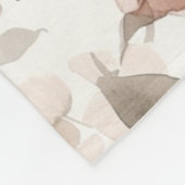 ピンクタンフローラウェスタンフローラ フリースブランケット (角)