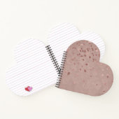 ピンクタンブラウン光沢のある金ゴールドエレガントランダム葉 ノートブック (内部)