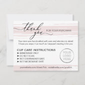 ピンクタンブラーカップマグカップの指示気に サンキューカード (正面)