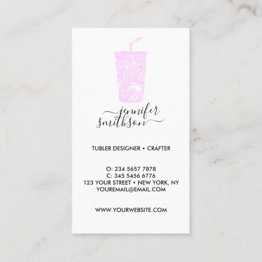 ピンクタンブラ気にー命令 名刺 (裏面)