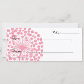 ピンクタンポポ花ギフト券2 (裏面)