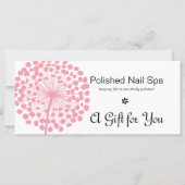 ピンクタンポポ花ギフト券2 (正面)