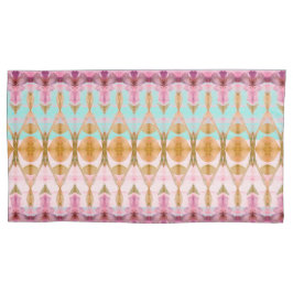 ピンクターコイズおよびPLum 枕カバー