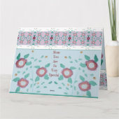 ピンクターコイズとライトブルー カード (裏面)