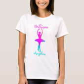 ピンクターコイズバレリーナTシャツ Tシャツ (正面)