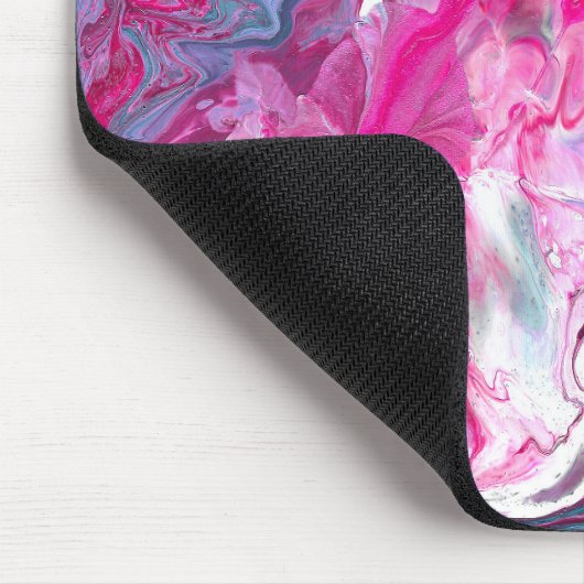 ピンクターコイズ大理石絵を描注の絵を描アート マウスパッド (コーナー)