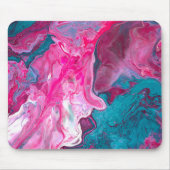 ピンクターコイズ大理石絵を描注の絵を描アート マウスパッド (正面)