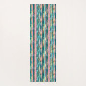 ピンクターコイズ金ゴールドパタエレガントーン ヨガマット (裏面)