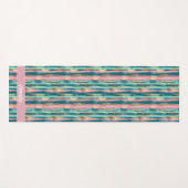 ピンクターコイズ金ゴールドパタエレガントーン ヨガマット (正面(横))