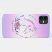 ピンクタータンチェックユニコーン(ピンクプライド) Case-Mate iPhoneケース (裏面(横))