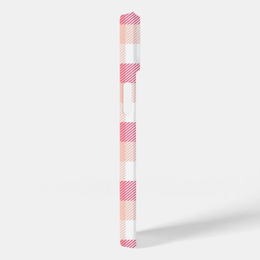 ピンクタータンチェック格子模様 Case-Mate iPhoneケース (裏面 / 右)