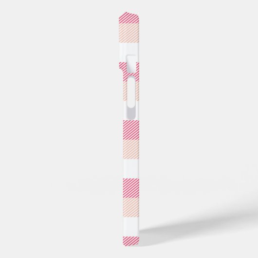 ピンクタータンチェック格子模様 Case-Mate iPhoneケース (裏面 / 左)