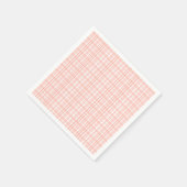 ピンクタータンチェック紙ナプキンズベリーファーストパーティーデコール スタンダードカクテルナプキン (角)