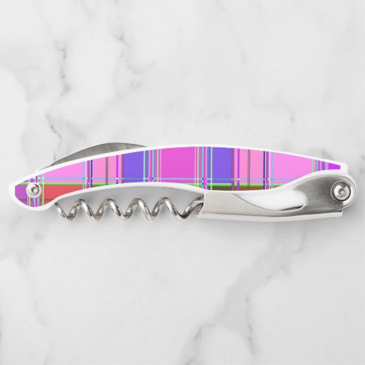 ピンクタータン生地 パターン クロス マドラス ソムリエナイフ (裏面)