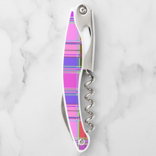 ピンクタータン生地 パターン クロス マドラス ソムリエナイフ (裏面)