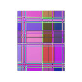 ピンクタータン生地 パターン クロス マドラス ノートパッド (回転)