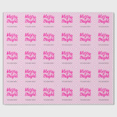 ピンクタータン クリスマス メリー ブライト ファミリー ネーム ラッピングペーパー (フラット)