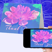 ピンクダかわいらしリア開花サンキューカード