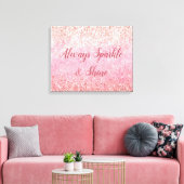 ピンクダイアモンズグラムグリタリーグリッツ キャンバスプリント (インサイチュ (リビング))