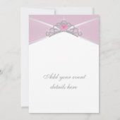 ピンクダイアモンズピンクスウィート16誕生日パーティー 招待状 (裏面)