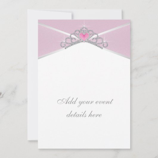 ピンクダイアモンズピンクスウィート16誕生日パーティー 招待状 (裏面)