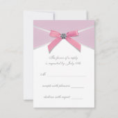 ピンクダイアモンズピンクスウィート16誕生日パーティーRSVP 出欠カード (裏面)