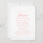 ピンクダイアモンズモダンラグジュアリーブライダルシャワー 招待状 (正面)
