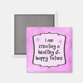 ピンクダイエットフィットネスダイエット成功引用文 マグネット (正面/裏面)