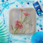 ピンクダイズ紙皿 ペーパープレート (パーティー)