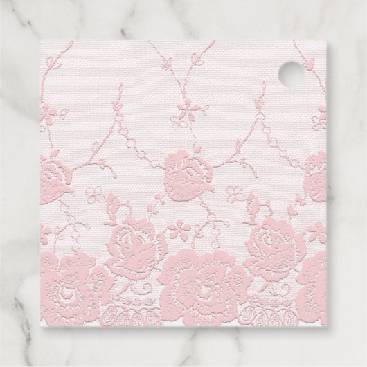 ピンクダイヤモンドとレース フェイバータグ (裏面)