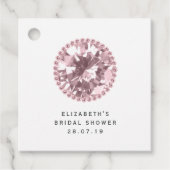 ピンクダイヤモンドとレース フェイバータグ (正面)