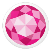 ピンクダイヤモンドの宝石プルノブ子供へルーム セラミックノブ (正面)