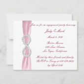 ピンクダイヤモンドインフィニティ婚約パーティ招待状 招待状 (正面)