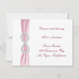 ピンクダイヤモンドインフィニティ結婚式の受付カード 招待状