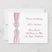 ピンクダイヤモンドインフィニティ結婚式披露宴カード 招待状 (正面)