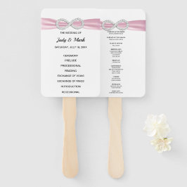 ピンクダイヤモンドインフィニティ結婚式 プログラムファン ハンドファン