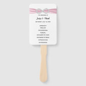 ピンクダイヤモンドインフィニティ結婚式 プログラムファン ハンドファン (正面)