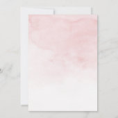 ピンクダイヤモンドコケット弓ベビーシャワーガール 招待状 (裏面)