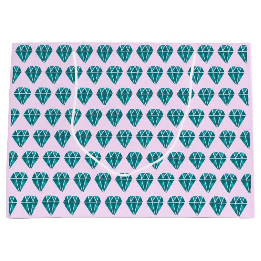 ピンクダイヤモンドスパーク ラージペーパーバッグ (正面)