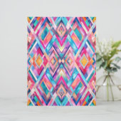 ピンクダイヤモンドパターン抽象芸術スクラップブック紙 (スタンド正面)