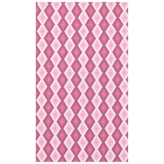ピンクダイヤモンドパターン テーブルクロス (正面)