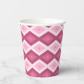 ピンクダイヤモンドパターン 紙コップ (裏面)