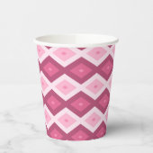ピンクダイヤモンドパターン 紙コップ (左)