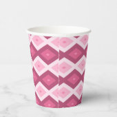 ピンクダイヤモンドパターン 紙コップ (右)