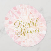 ピンクダイヤモンドブライダルシャワー 招待状 (正面/裏面)