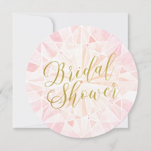 ピンクダイヤモンドブライダルシャワー 招待状 (正面)