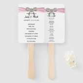 ピンクダイヤモンドボウ結婚式 プログラム ハンドファン (正面&裏面)