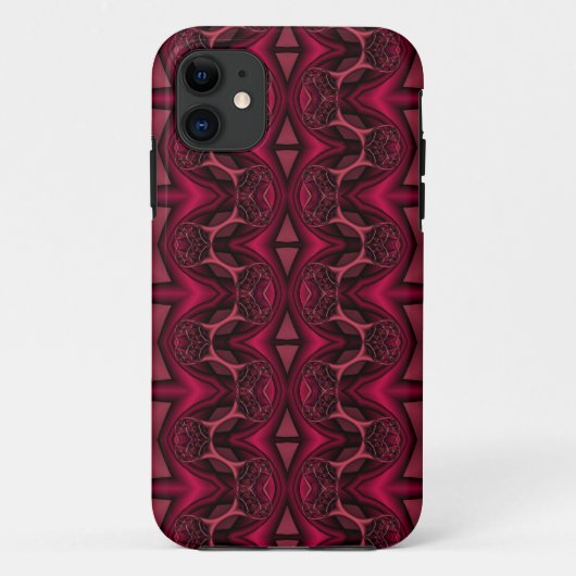 ピンクダイヤモンド目フラクタルアートカスタムiPhoneケース Case-Mate iPhoneケース (裏面)
